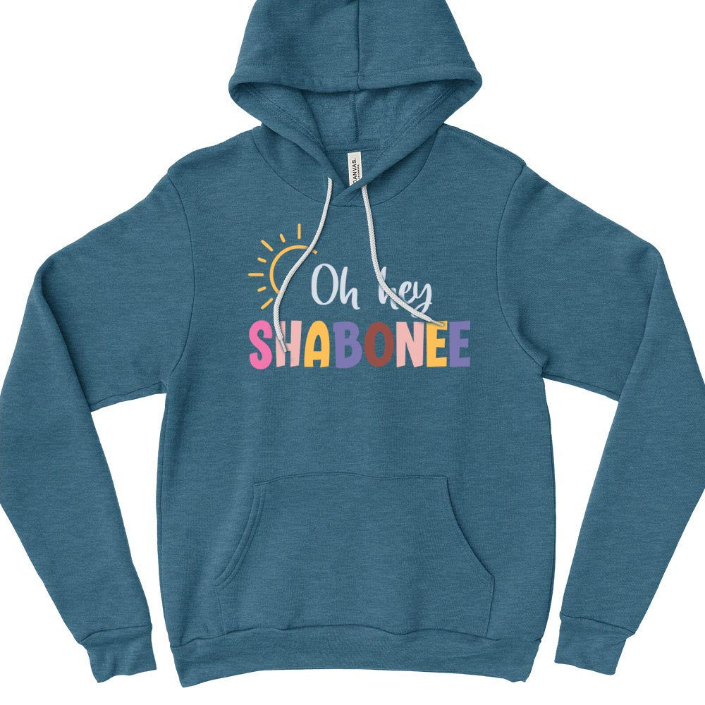 OH HEY SHABONEE UNISEX HOODIE ~ SHABONEE STAFF ~ Bella + Canvas ~ classic fit