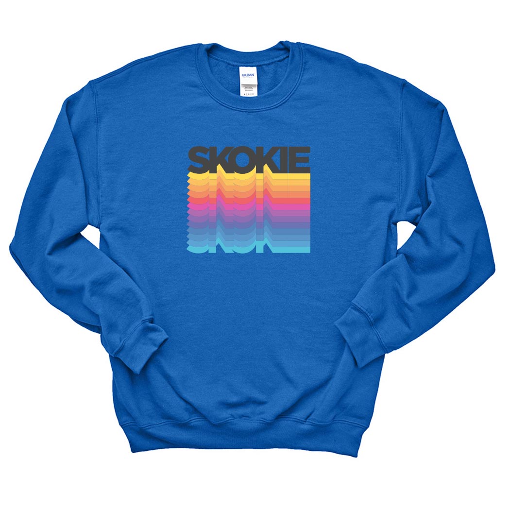 RAINBOW SKOKIE SWEATSHIRT ~ SKOKIE SCHOOL ~ youth & adult ~ classic unisex fit