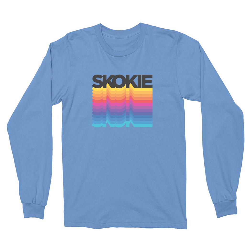 RAINBOW SKOKIE LONG SLEEVE TEE ~ SKOKIE SCHOOL ~ youth & adult ~ classic unisex fit