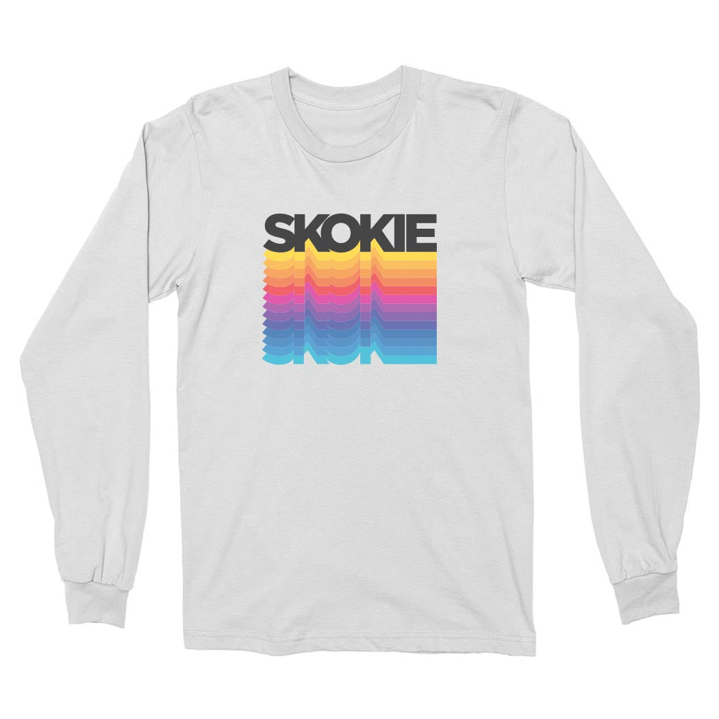 RAINBOW SKOKIE LONG SLEEVE TEE ~ SKOKIE SCHOOL ~ youth & adult ~ classic unisex fit