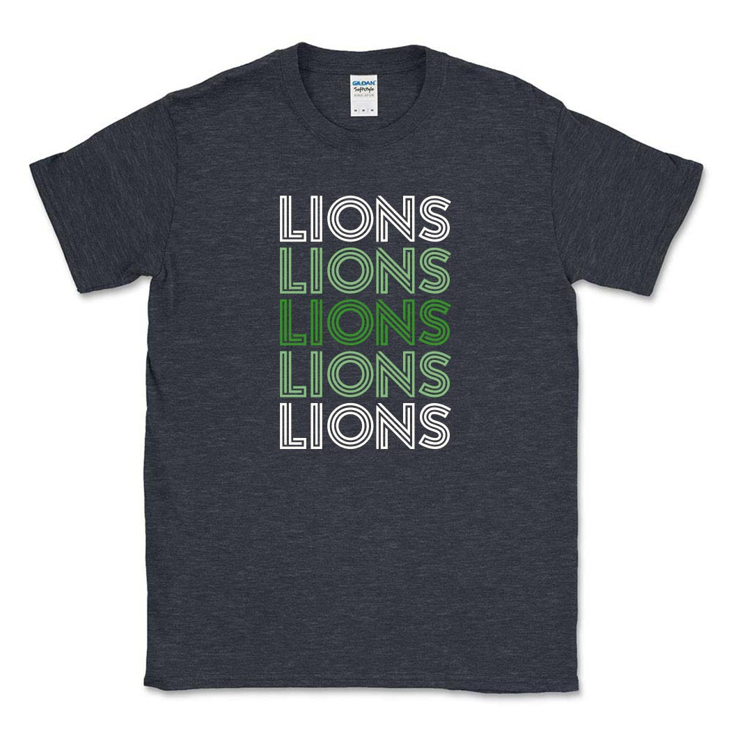 LIONS RETRO REPEATER TEE ~ SKOKIE SCHOOL ~ youth & adult ~ classic unisex fit