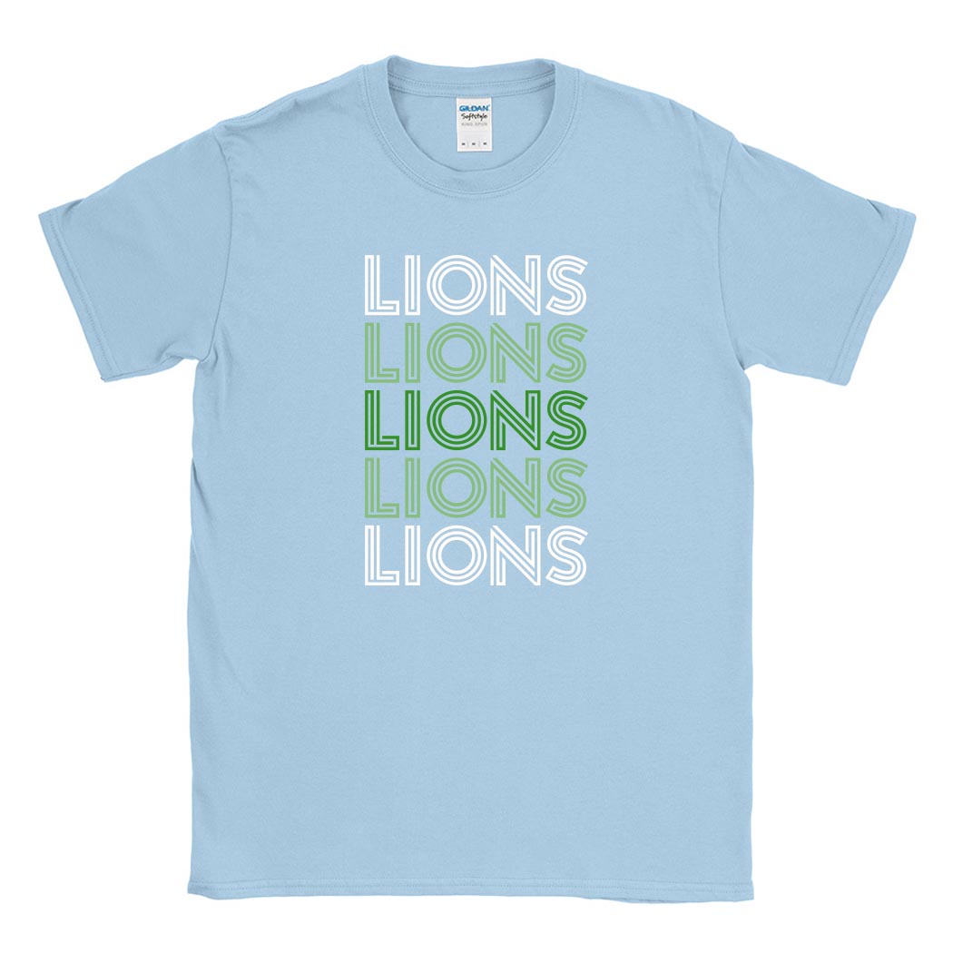 LIONS RETRO REPEATER TEE ~ SKOKIE SCHOOL ~ youth & adult ~ classic unisex fit