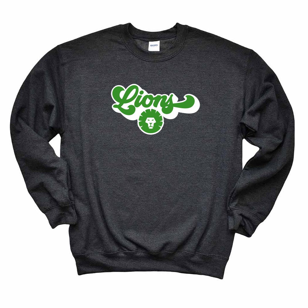 RETRO SCRIPT LIONS SWEATSHIRT ~ SKOKIE SCHOOL ~ youth & adult ~ classic unisex fit