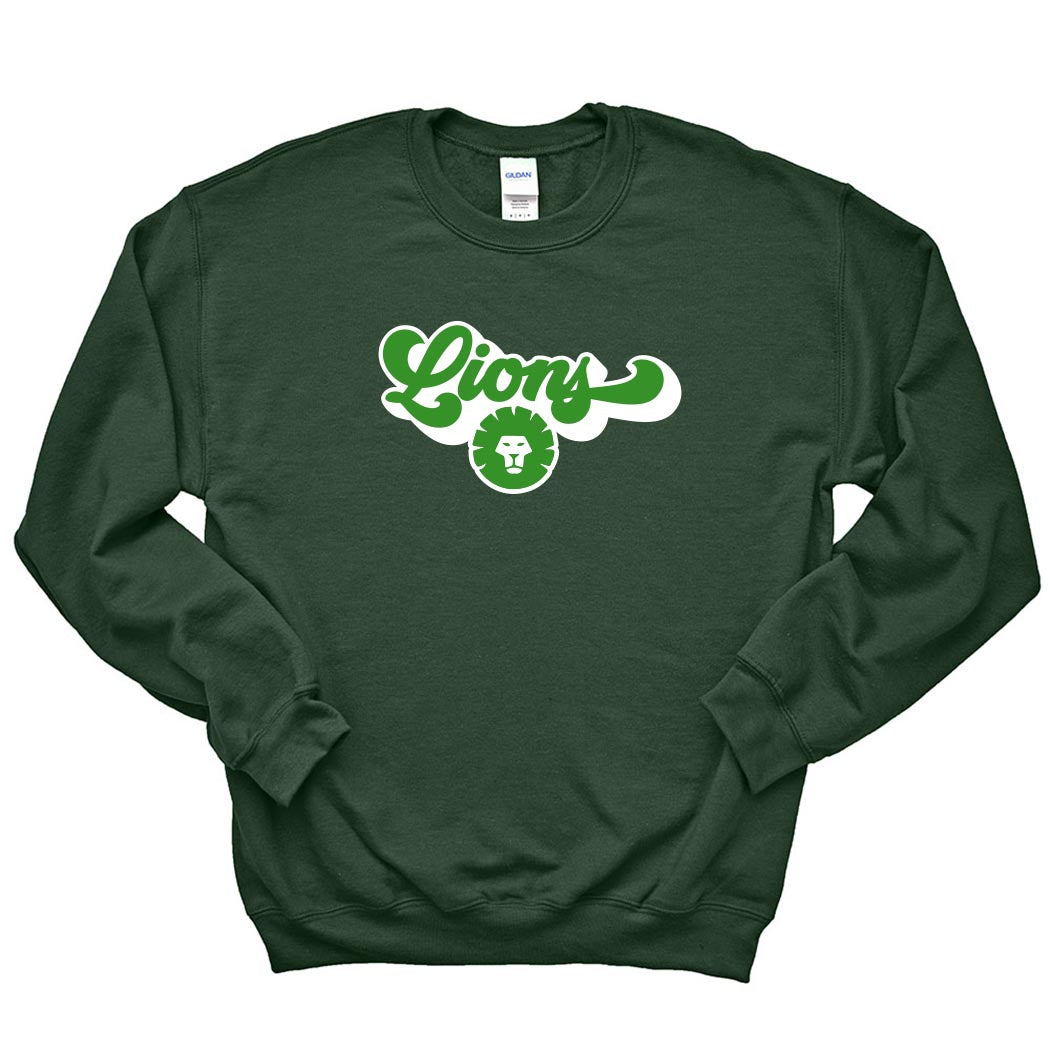 RETRO SCRIPT LIONS SWEATSHIRT ~ SKOKIE SCHOOL ~ youth & adult ~ classic unisex fit