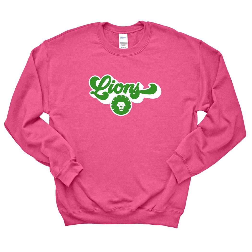 RETRO SCRIPT LIONS SWEATSHIRT ~ WASHBURNE SCHOOL ~ youth & adult ~ classic unisex fit