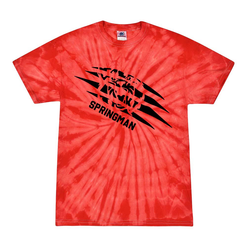 TORN MASCOT TIE DYE TEE ~ SPRINGMAN MIDDLE SCHOOL ~ youth and adult ~ classic fit