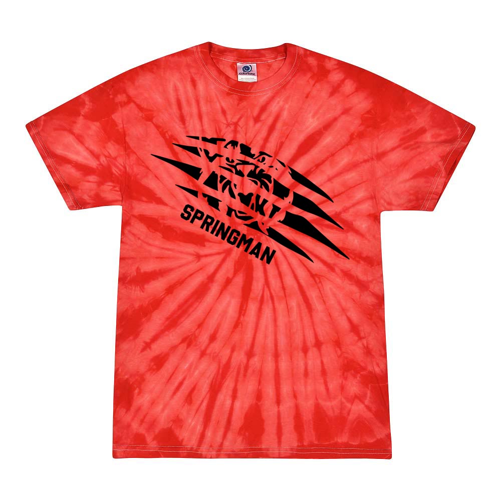 Torn Mascot ~ Tie-Dye T-Shirt ~ Springman Middle School