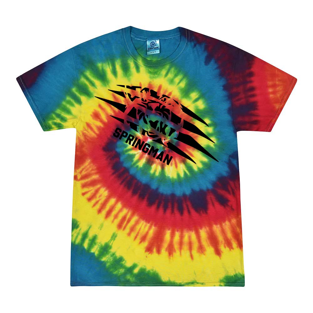 Torn Mascot ~ Tie-Dye T-Shirt ~ Springman Middle School
