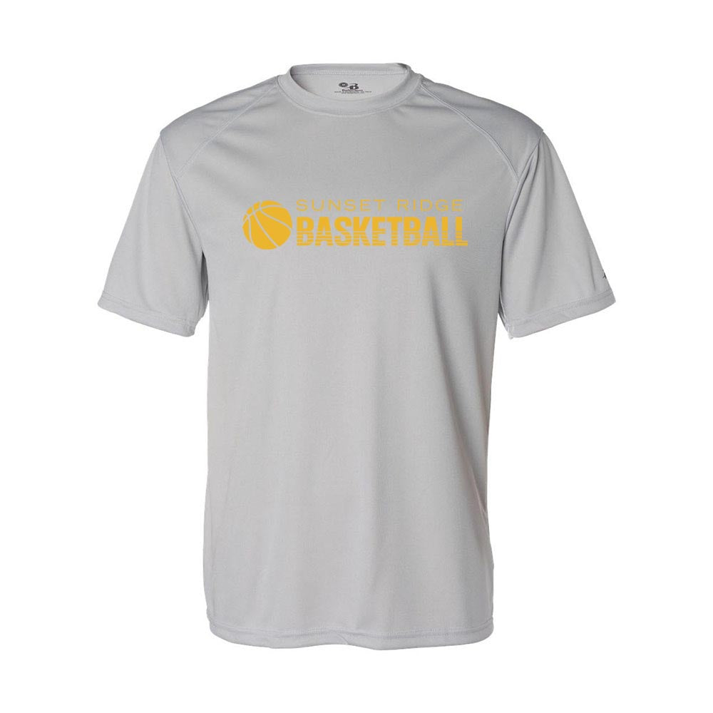 BASKETBALL STRIPES PERFORMANCE TEE ~ SUNSET RIDGE ~ youth & adult ~ classic fit