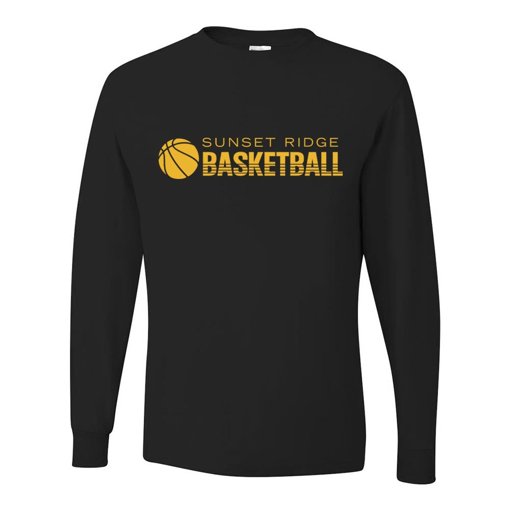 Basketball Stripes ~ 50/50 Long Sleeve T-Shirt ~ Sunset Ridge Middle School