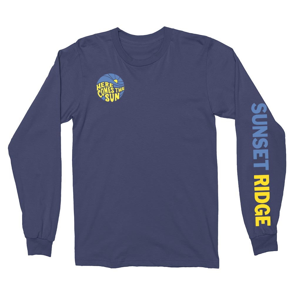 HERE COMES THE SUN LONG SLEEVE TEE ~  SUNSET RIDGE STUDENT AMBASSADORS ~  classic fit