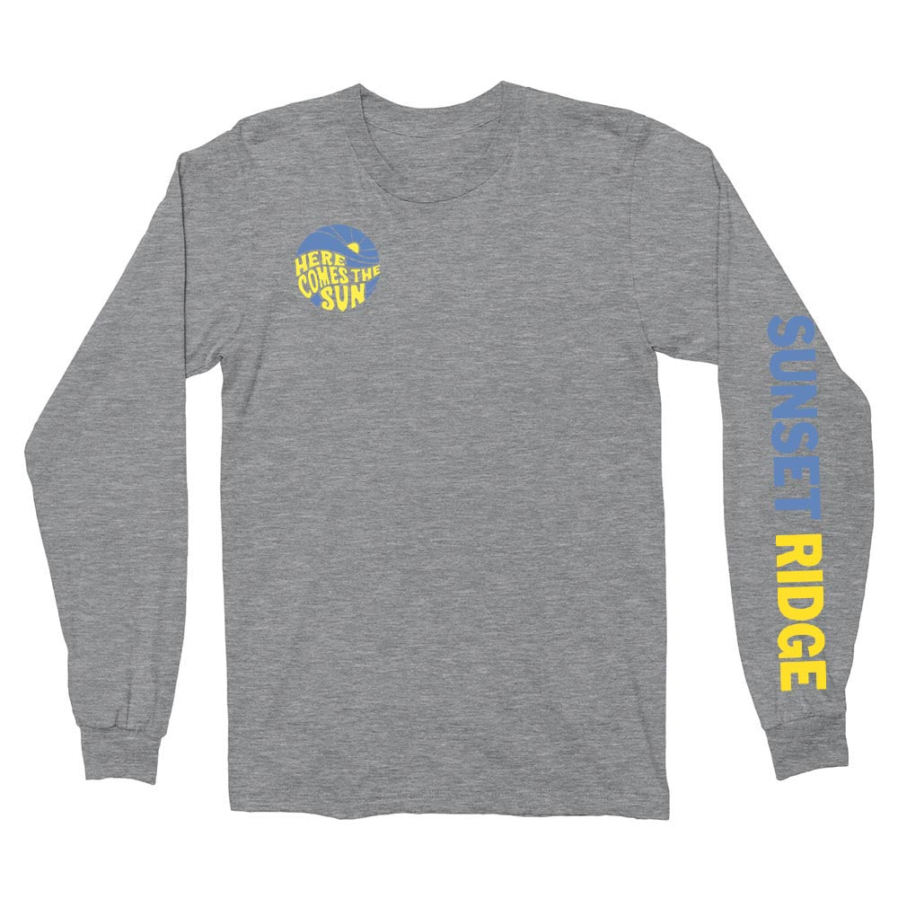 HERE COMES THE SUN LONG SLEEVE TEE ~  SUNSET RIDGE STUDENT AMBASSADORS ~  classic fit