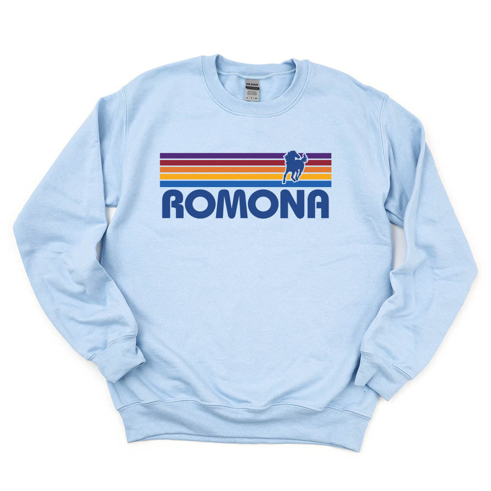 Sunset Stripes ~ Crewneck Sweatshirt ~ Romona Elementary School