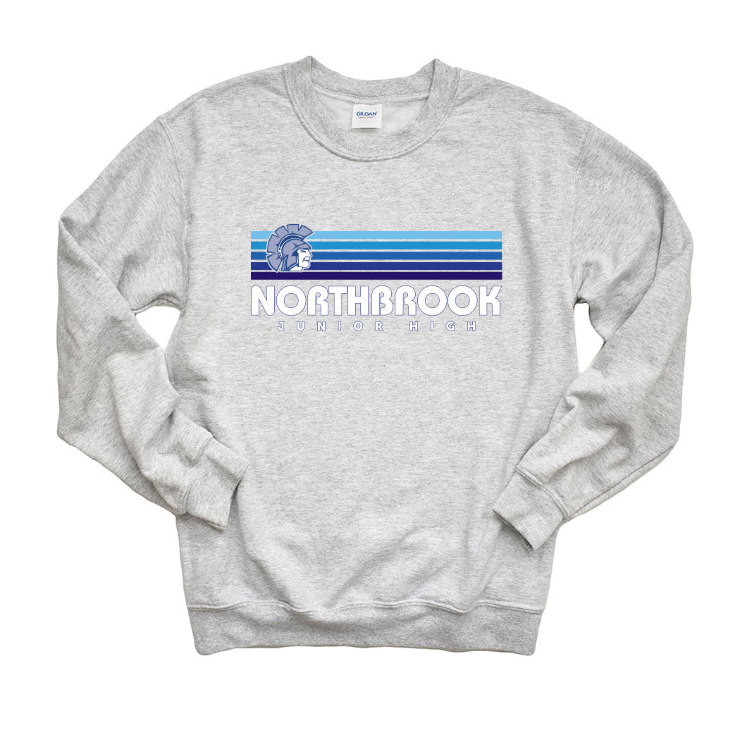 Sunset Stripes ~ Crewneck Sweatshirt ~ Northbrook Junior High School