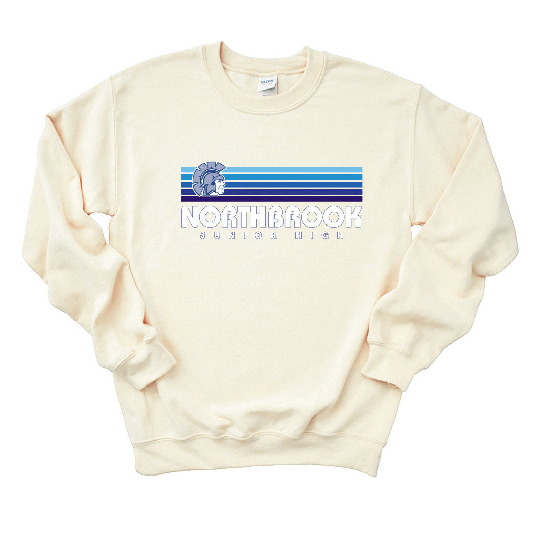 Sunset Stripes ~ Crewneck Sweatshirt ~ Northbrook Junior High School