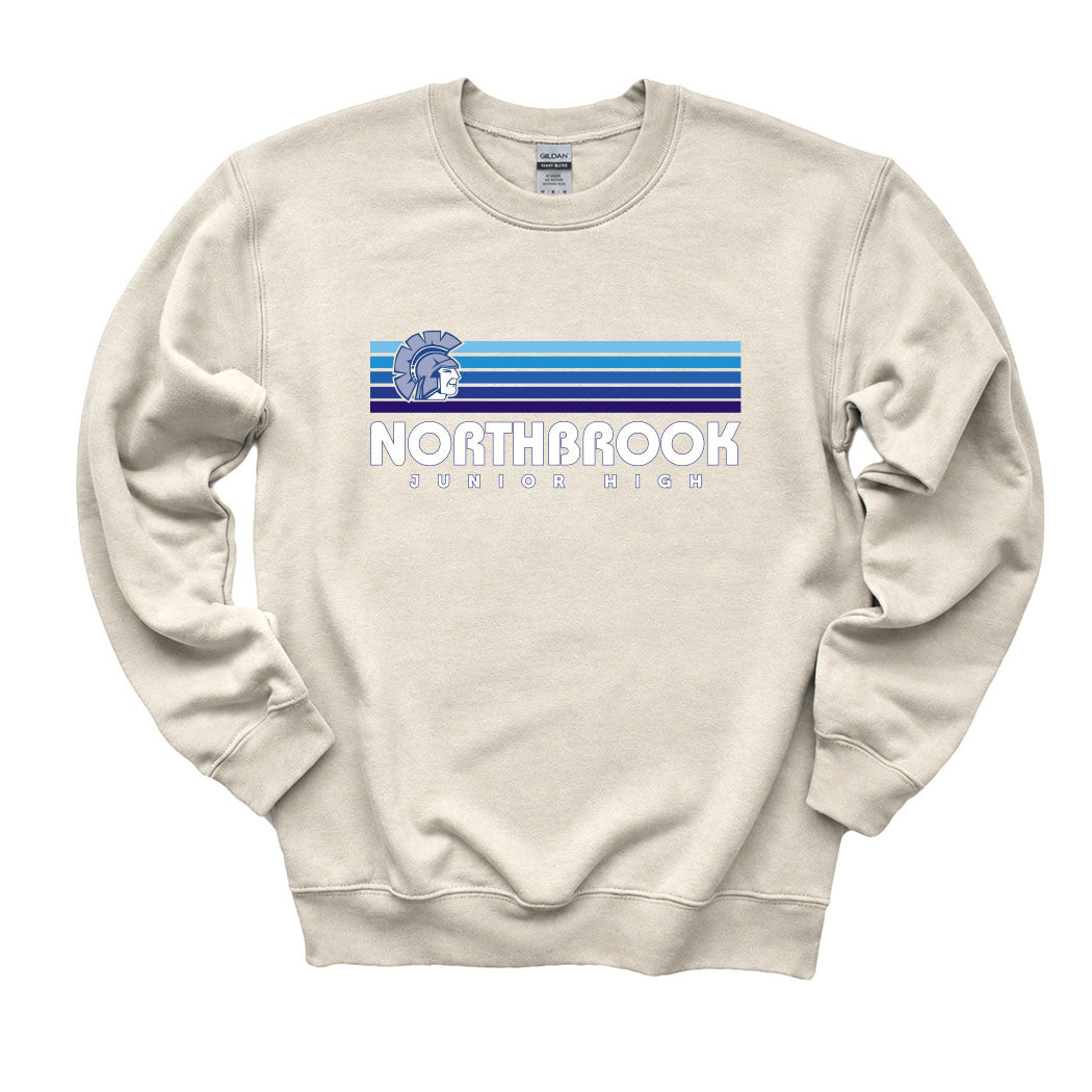 Sunset Stripes ~ Crewneck Sweatshirt ~ Northbrook Junior High School