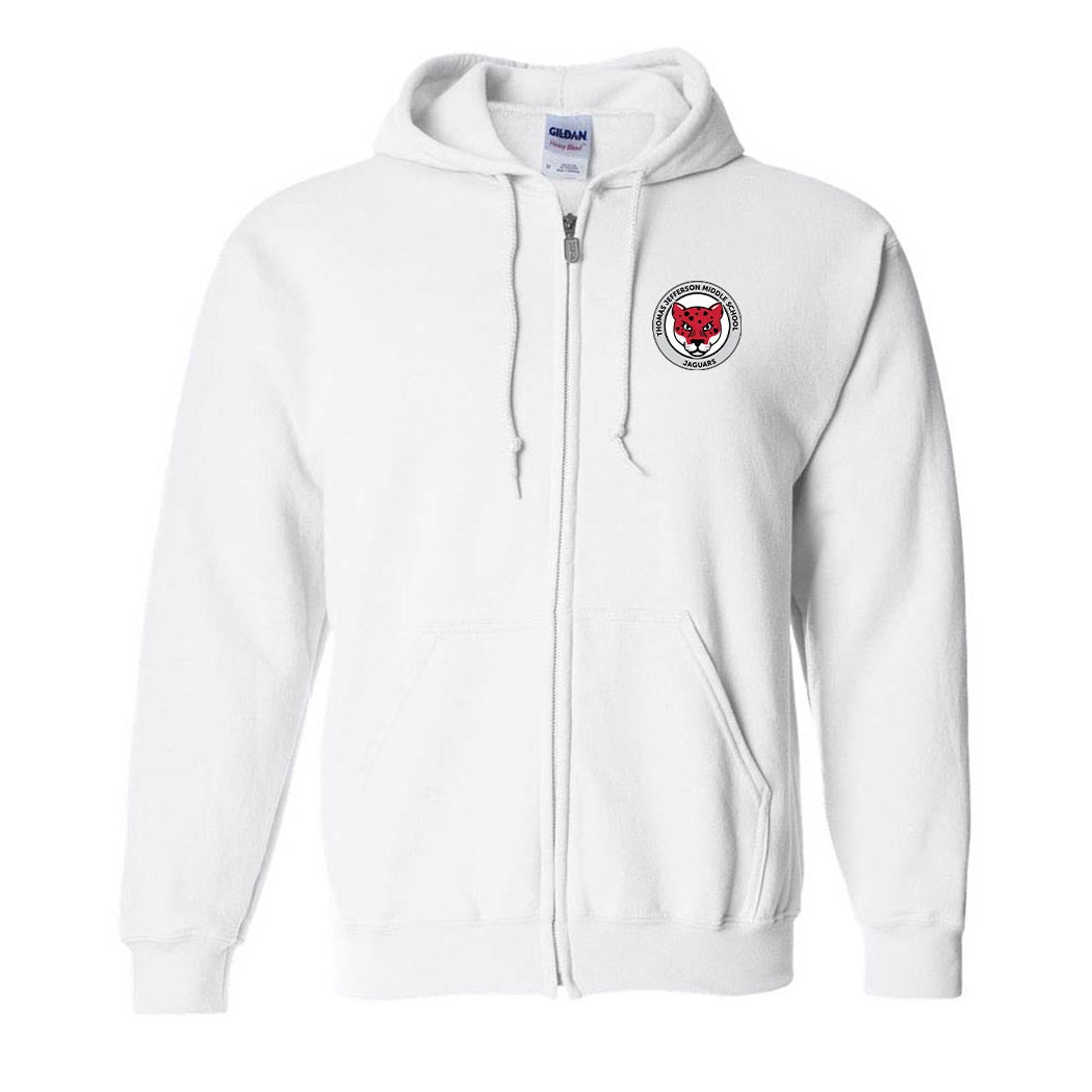 School Logo ~ Zip Hoodie ~ Thomas Jefferson Middle School