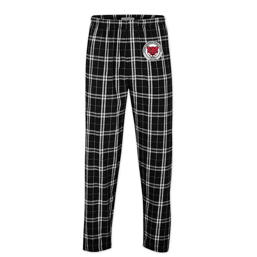 School Logo ~ Flannel Pants ~ Thomas Jefferson Middle School
