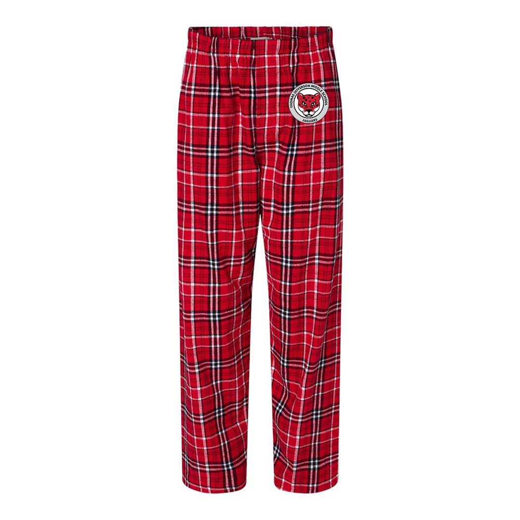 School Logo ~ Flannel Pants ~ Thomas Jefferson Middle School