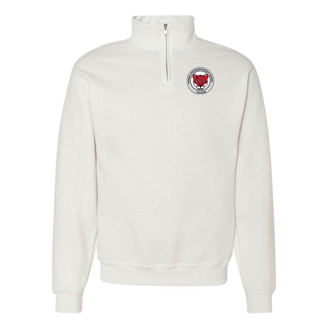 School Logo ~ Quarter Zip Sweatshirt ~ Thomas Jefferson Middle School