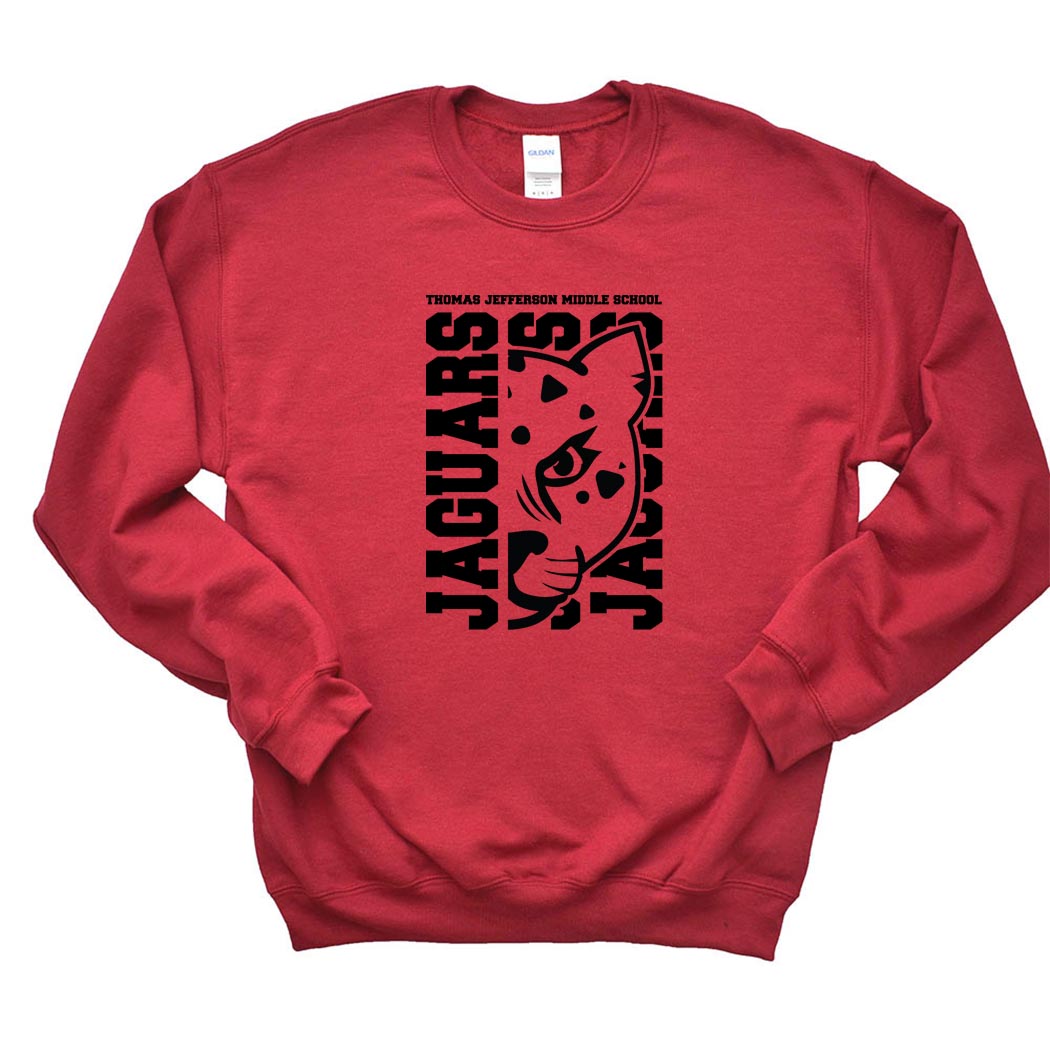 Mascot Head ~ Crewneck Sweatshirt ~ Thomas Jefferson Middle School