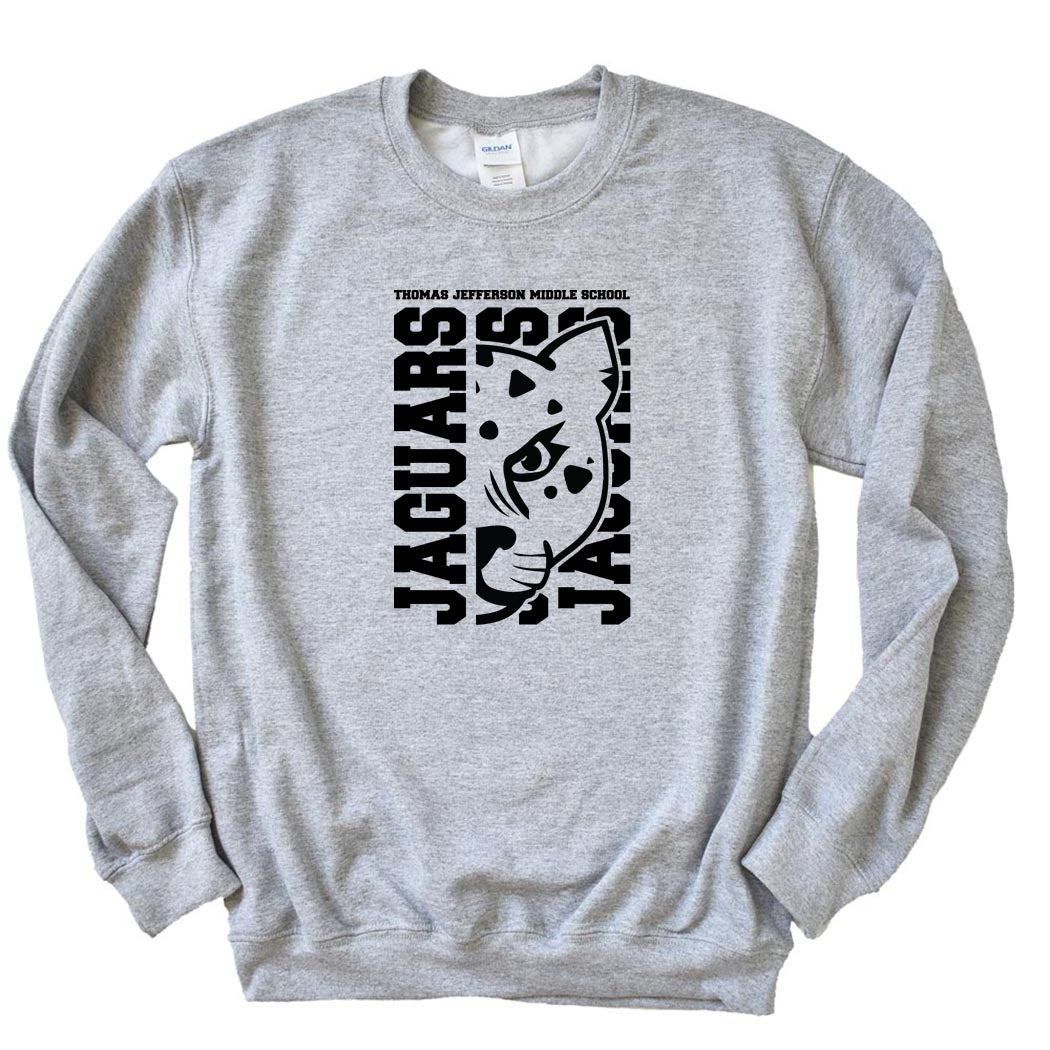 Mascot Head ~ Crewneck Sweatshirt ~ Thomas Jefferson Middle School