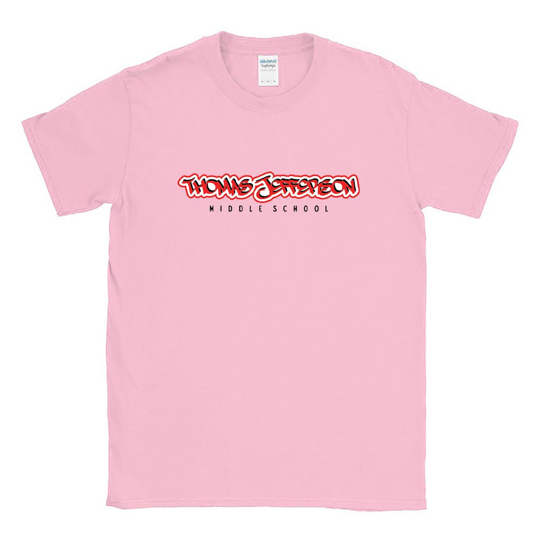 Graffiti Script ~ Cotton T-Shirt ~ Thomas Jefferson Middle School