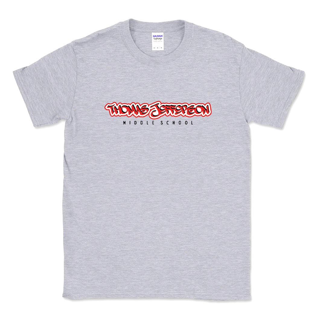 Graffiti Script ~ Cotton T-Shirt ~ Thomas Jefferson Middle School