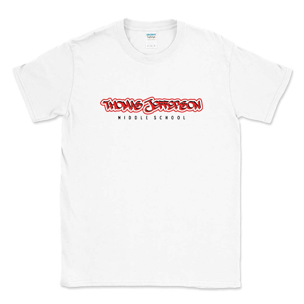 Graffiti Script ~ Cotton T-Shirt ~ Thomas Jefferson Middle School
