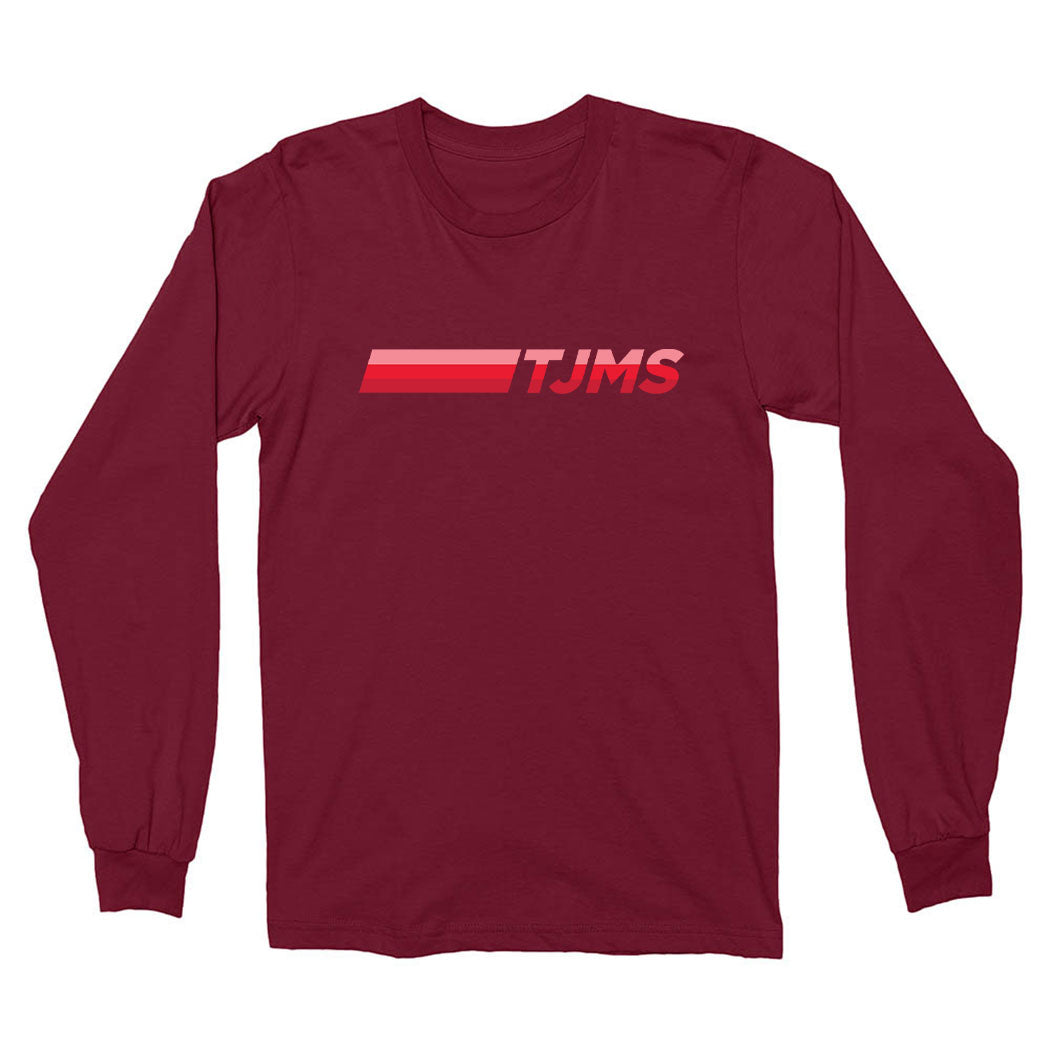 TJMS Stripes ~ Cotton Long Sleeve T-Shirt ~ Thomas Jefferson Middle School