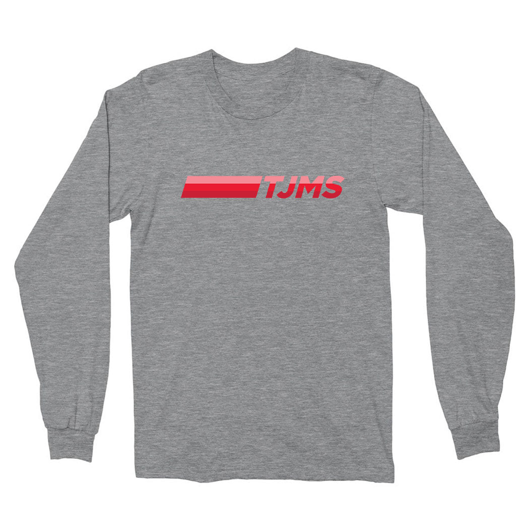 TJMS Stripes ~ Cotton Long Sleeve T-Shirt ~ Thomas Jefferson Middle School