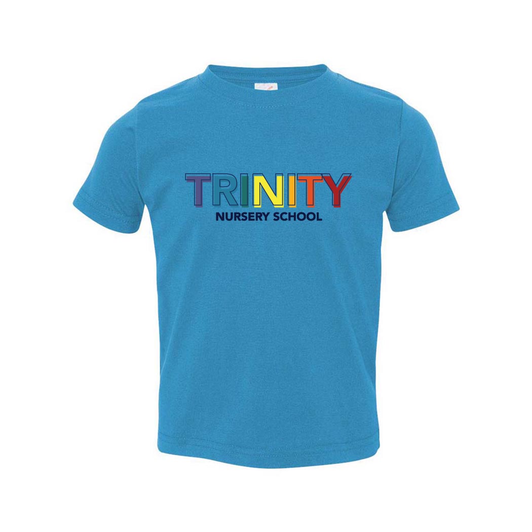 TRINITY RAINBOW TEE ~ TRINITY NURSERY SCHOOL  ~ toddler ~ classic fit