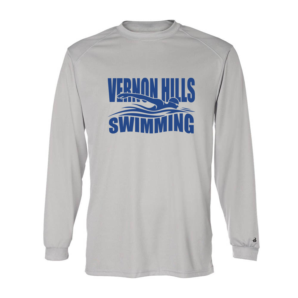 Vernon Hills Swimming ~ Performance Long Sleeve T-Shirt ~ Vernon Hills High School Swim & Dive