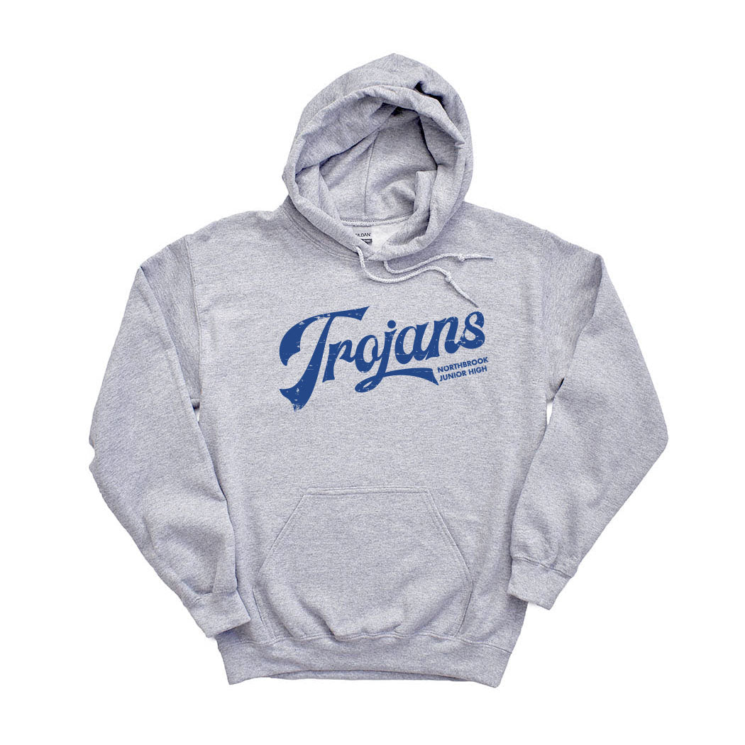 Vintage Script Trojans ~ Hoodie ~ Northbrook Junior High School
