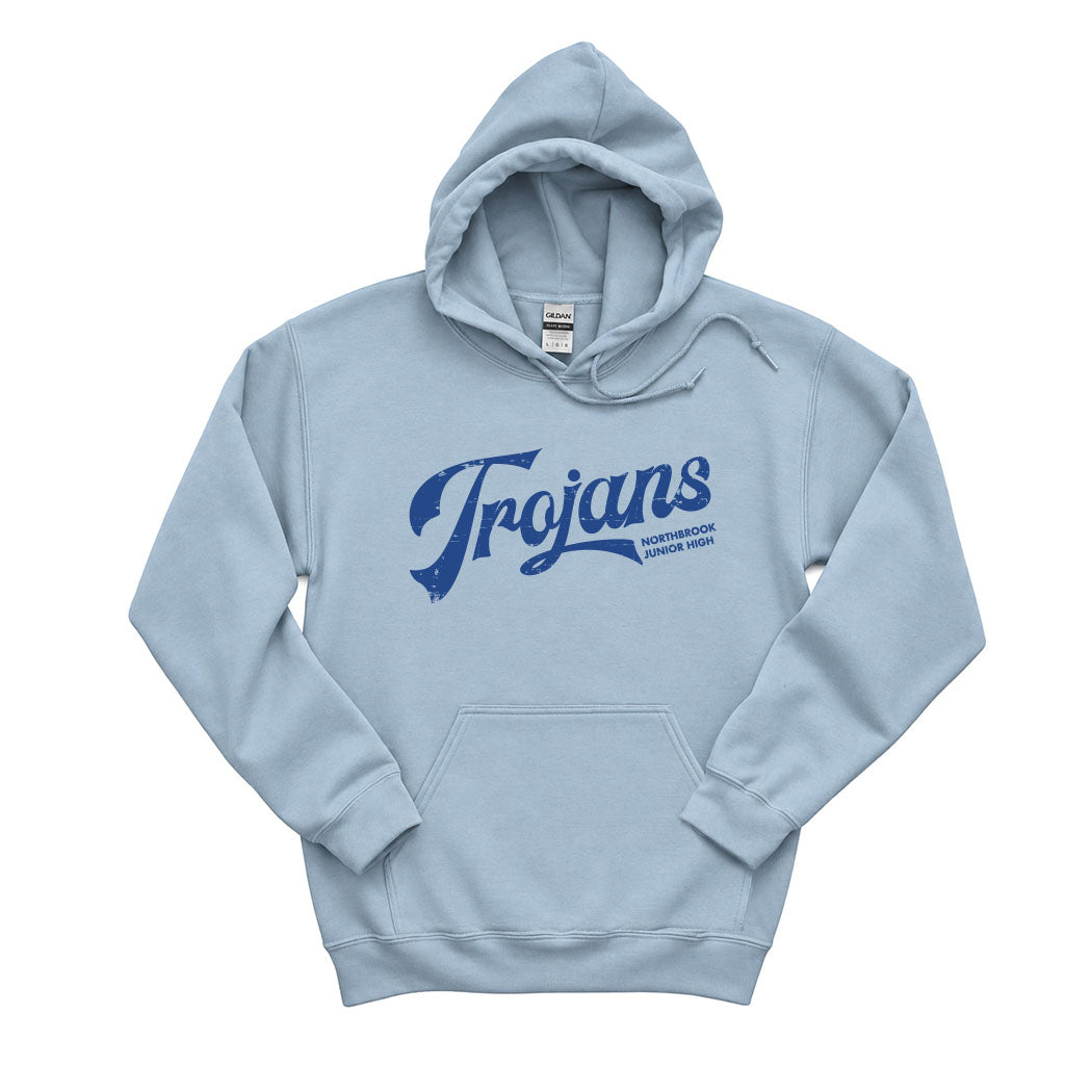 Vintage Script Trojans ~ Hoodie ~ Northbrook Junior High School
