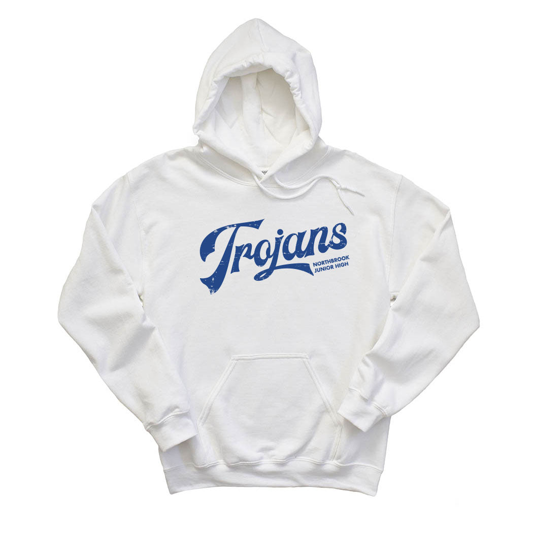 Vintage Script Trojans ~ Hoodie ~ Northbrook Junior High School