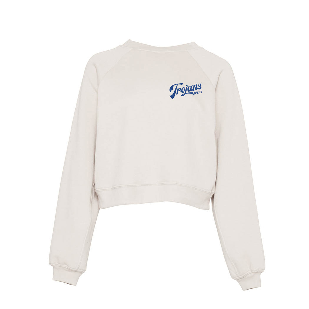 Vintage Script Trojans ~ Women's Crewneck Sweatshirt ~ Northbrook Junior High School