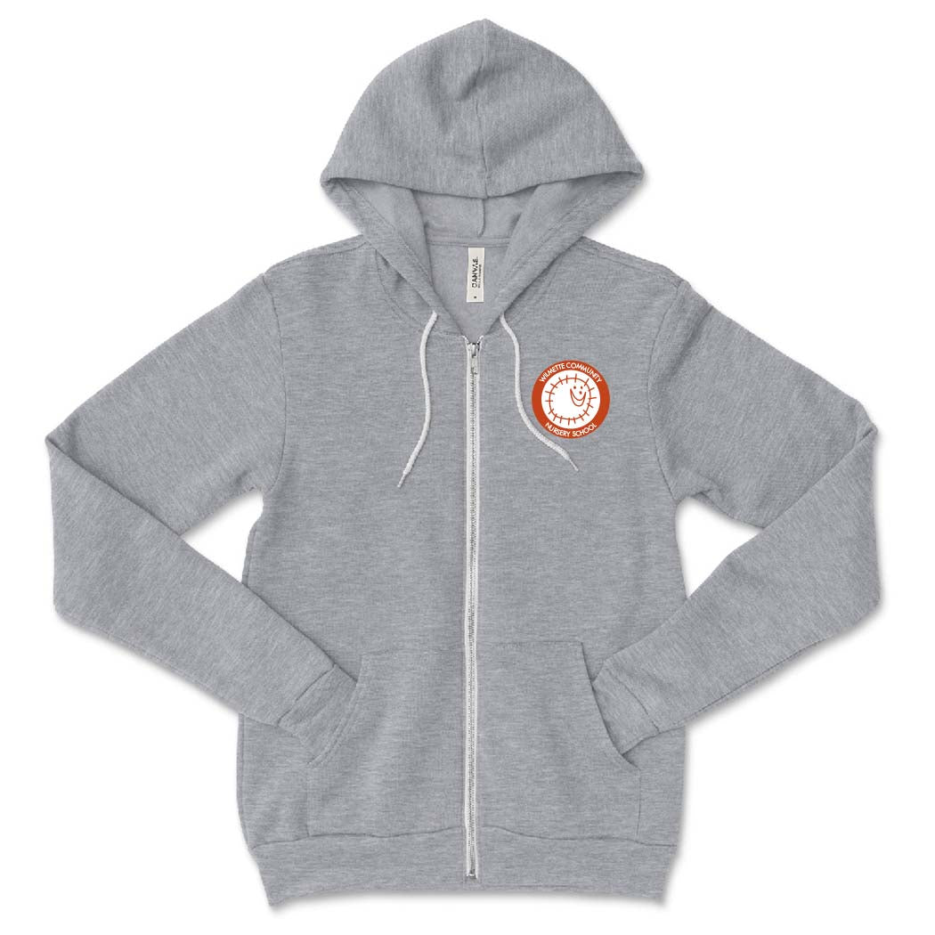 Badge ~ Zip Hoodie ~ Wilmette Community Nursery School