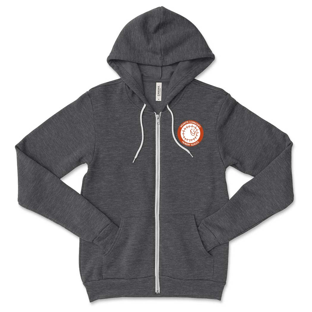 Badge ~ Zip Hoodie ~ Wilmette Community Nursery School