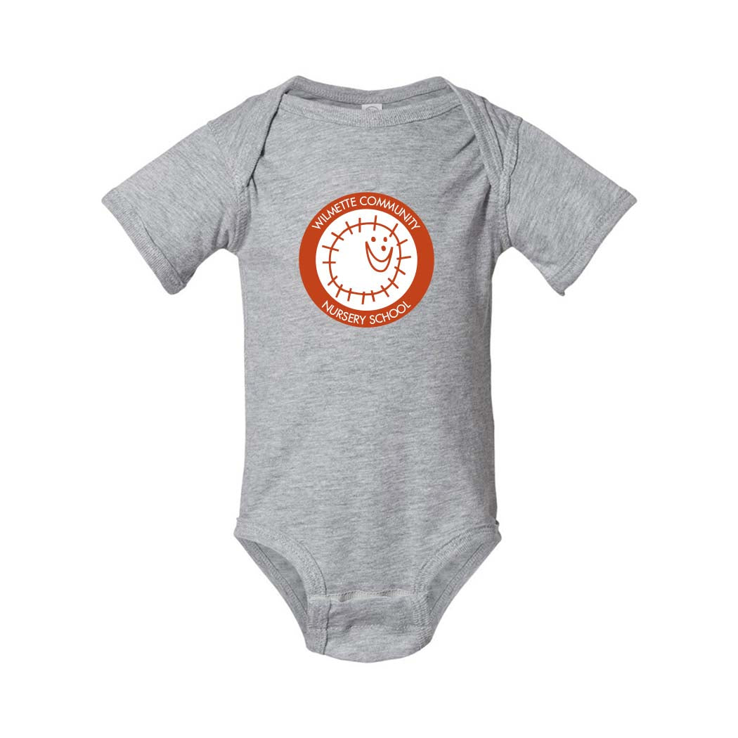 BADGE ONESIE ~ WILMETTE COMMUNITY NURSERY SCHOOL ~ baby