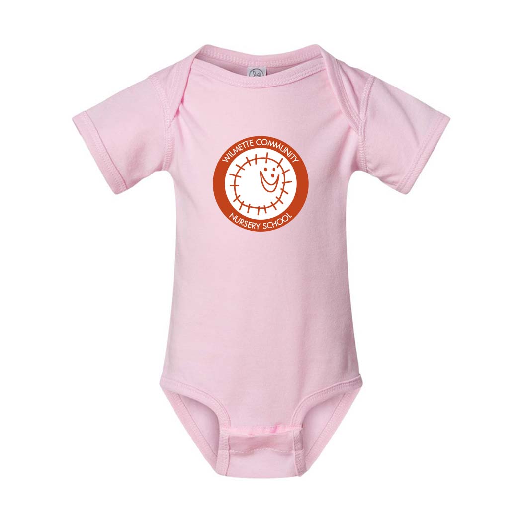 BADGE ONESIE ~ WILMETTE COMMUNITY NURSERY SCHOOL ~ baby