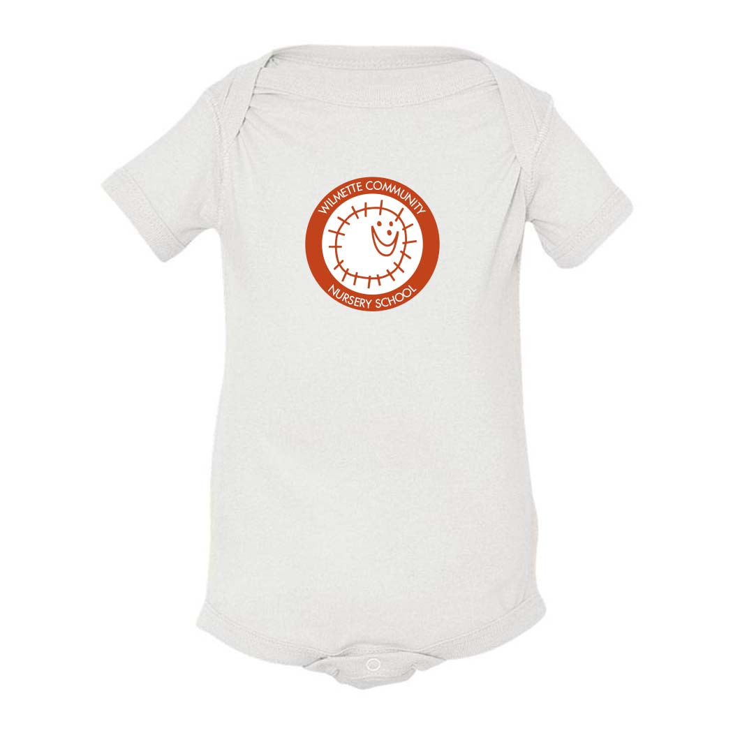 BADGE ONESIE ~ WILMETTE COMMUNITY NURSERY SCHOOL ~ baby