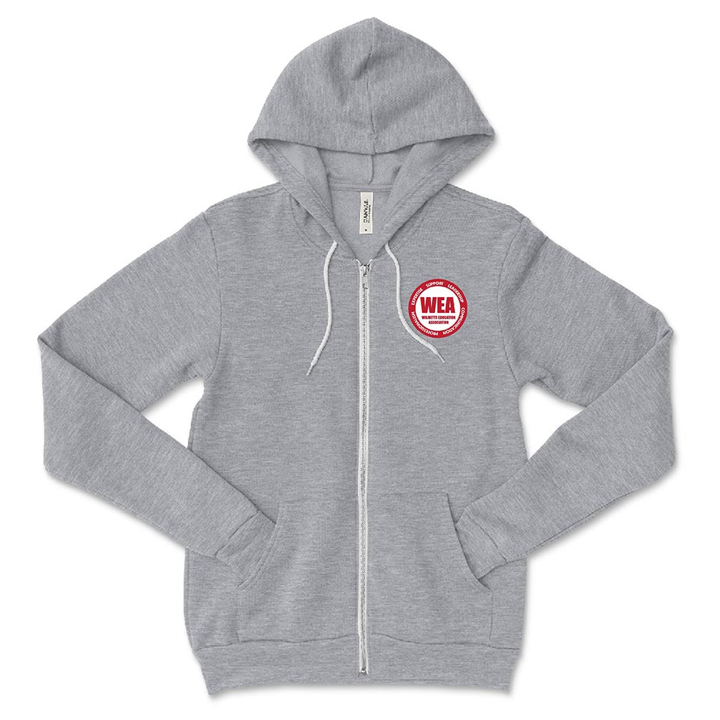 WEA Badge ~ Zip Hoodie ~ Wilmette Education Association