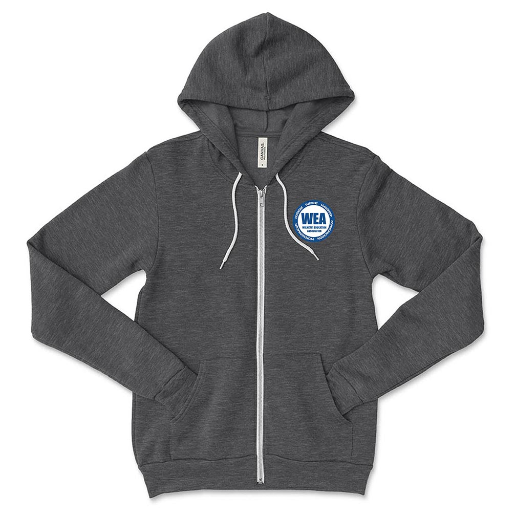 WEA Badge ~ Zip Hoodie ~ Wilmette Education Association