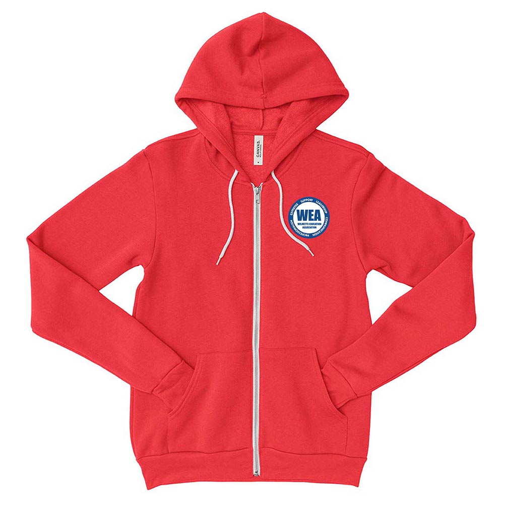 WEA Badge ~ Zip Hoodie ~ Wilmette Education Association