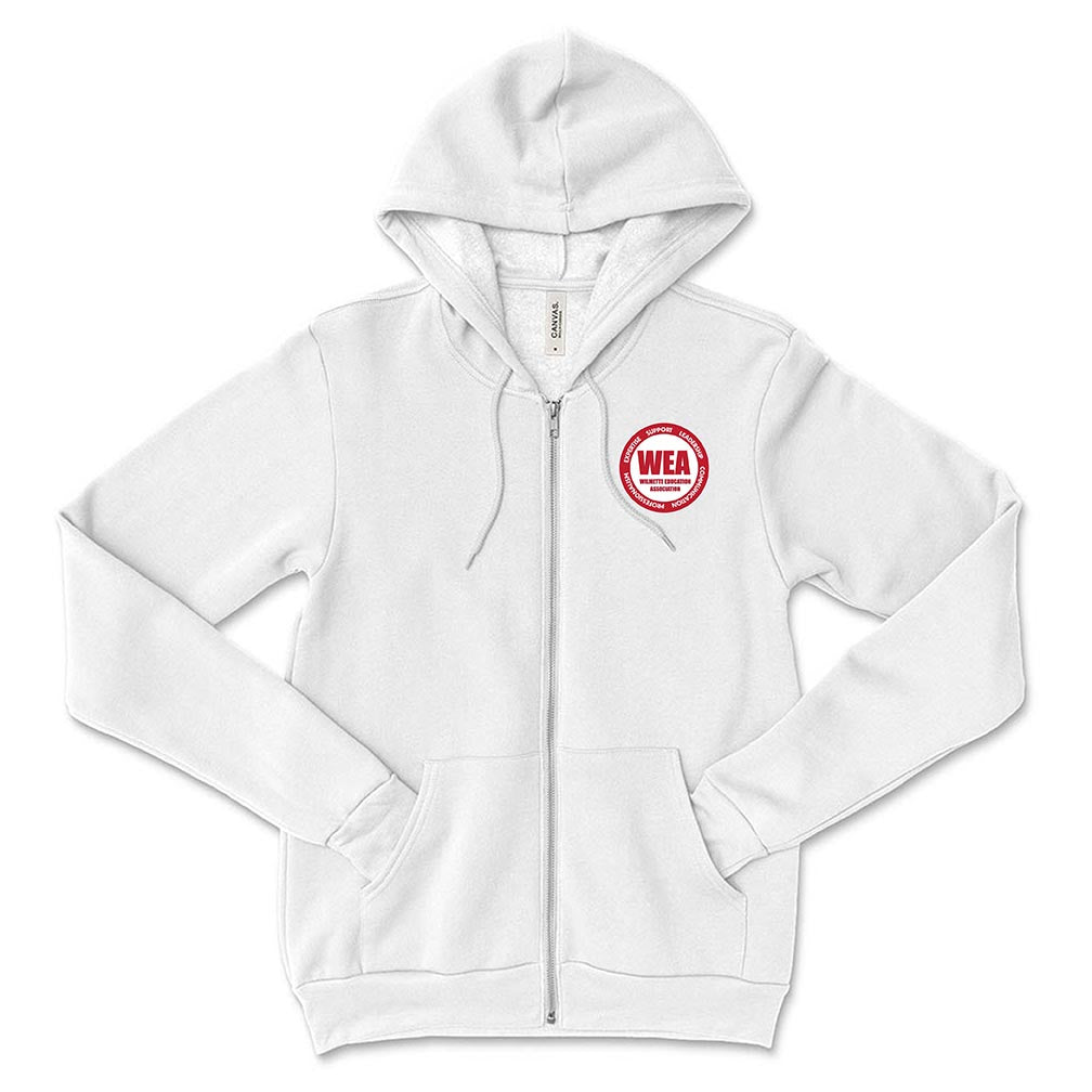 WEA Badge ~ Zip Hoodie ~ Wilmette Education Association