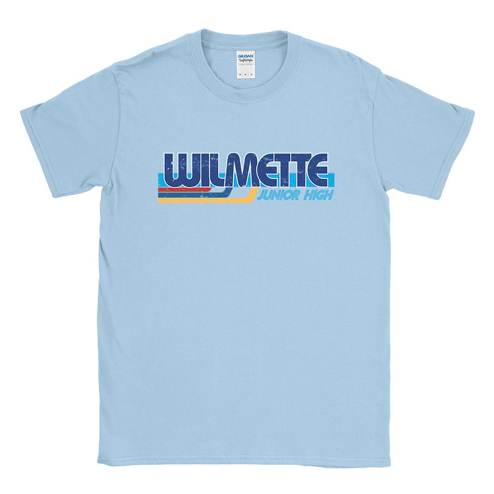 WILMETTE RETRO STRIPES TEE ~ WILMETTE JUNIOR HIGH ~  youth & adult ~ classic unisex fit