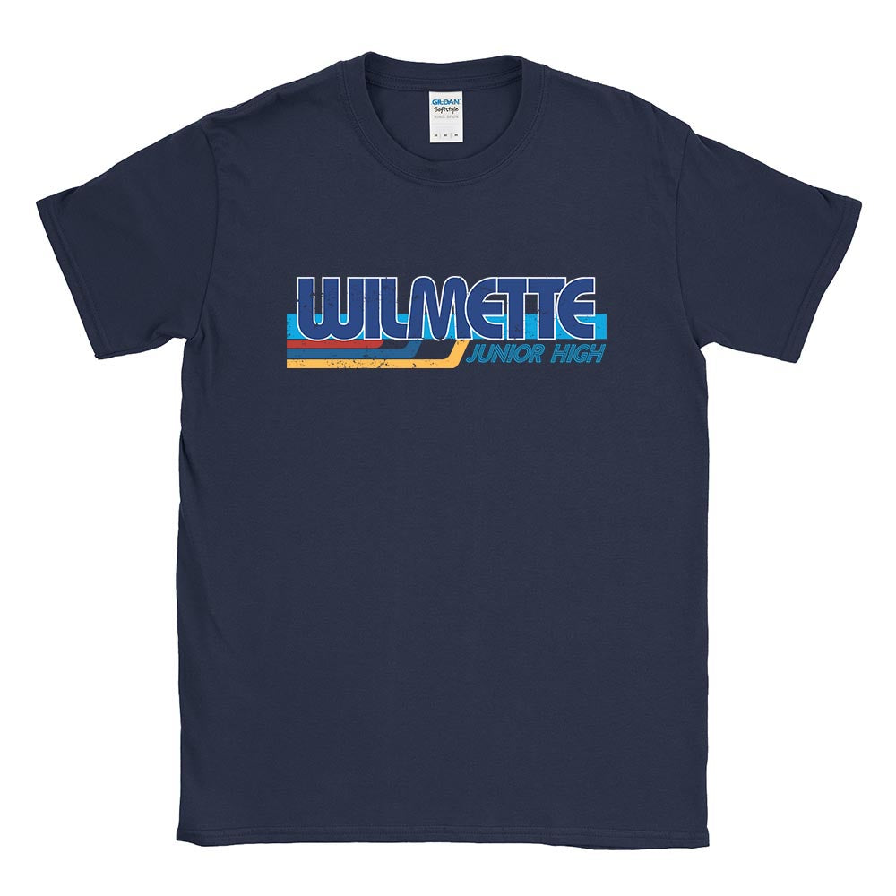 Vintage Stripes ~ Cotton T-Shirt ~ Wilmette Junior High School