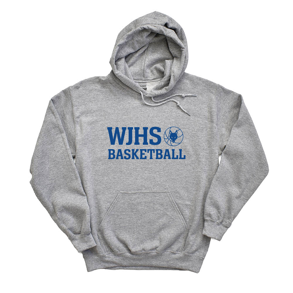 WJHS BASKETBALL HOODIE ~ WILMETTE JUNIOR HIGH ~ youth & adult ~ classic unisex fit