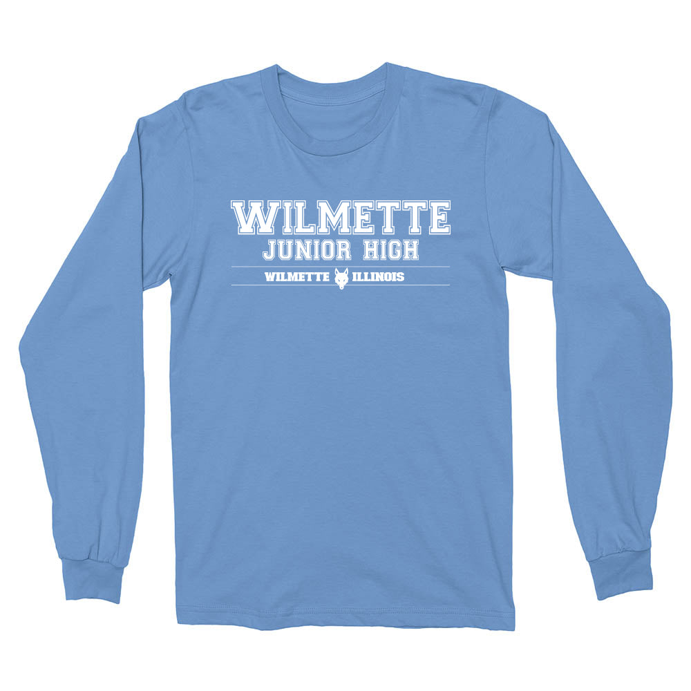 Collegiate ~ Cotton Long Sleeve T-Shirt ~ Wilmette Junior High School
